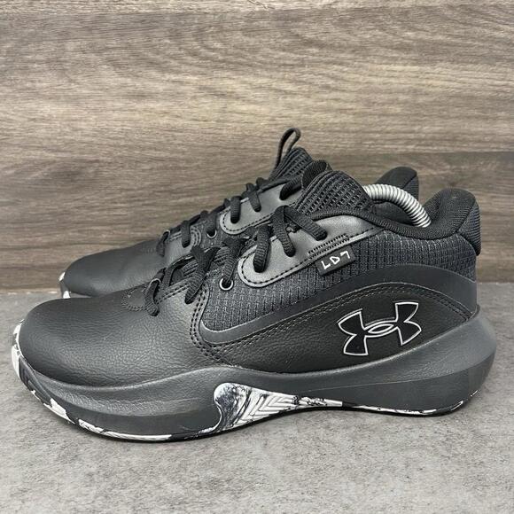 Under Armour Lockdown 7 Sneakers Mens Size 8 Black White Basketball 3028512-003 main image 11